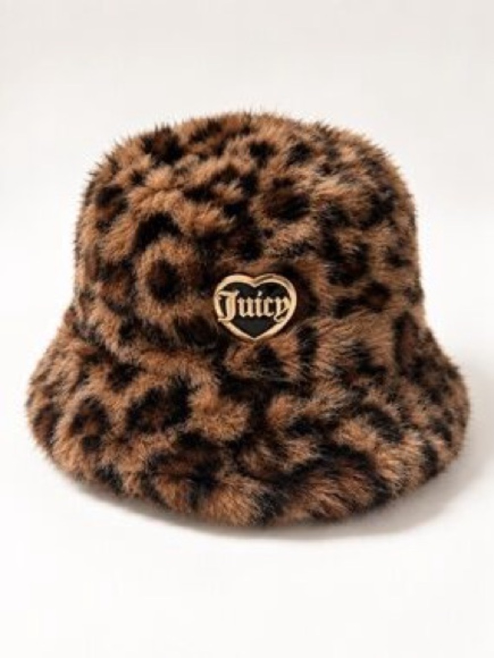 Juicy Couture Leopard Faux Fur Bucket Hat